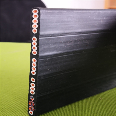 Flat Traveling Cable for Elevator use, Shielded Flat Travel Cable 64cores with Coaxial Cable