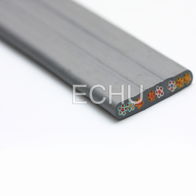 Flat Traveling Cable for Elevator use, Shielded Flat Travel Cable 64cores with Network Cable CAT6E