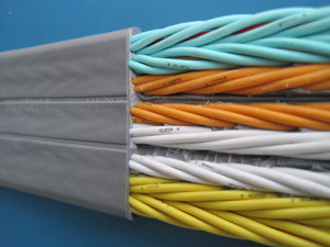Flat Traveling Cable for Elevator use, Shielded Flat Travel Cable 66cores