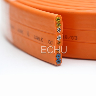 Flat Traveling Cable for Elevator use, Shielded Flat Travel Cable 64cores with Network Cable STP