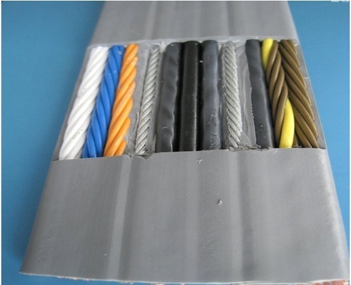 Flat Traveling Cable for Elevator use, Shielded Flat Travel Cable 64cores with Coaxial Cable