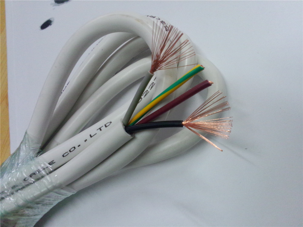 CE Cert. Oil Resistance Flame Resistance PVC Sheathed cord 300/500V Round Electrical Cable RVV 4C*1.0